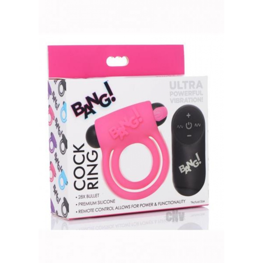 Bang C-ring and Bullet with Remote - Pink