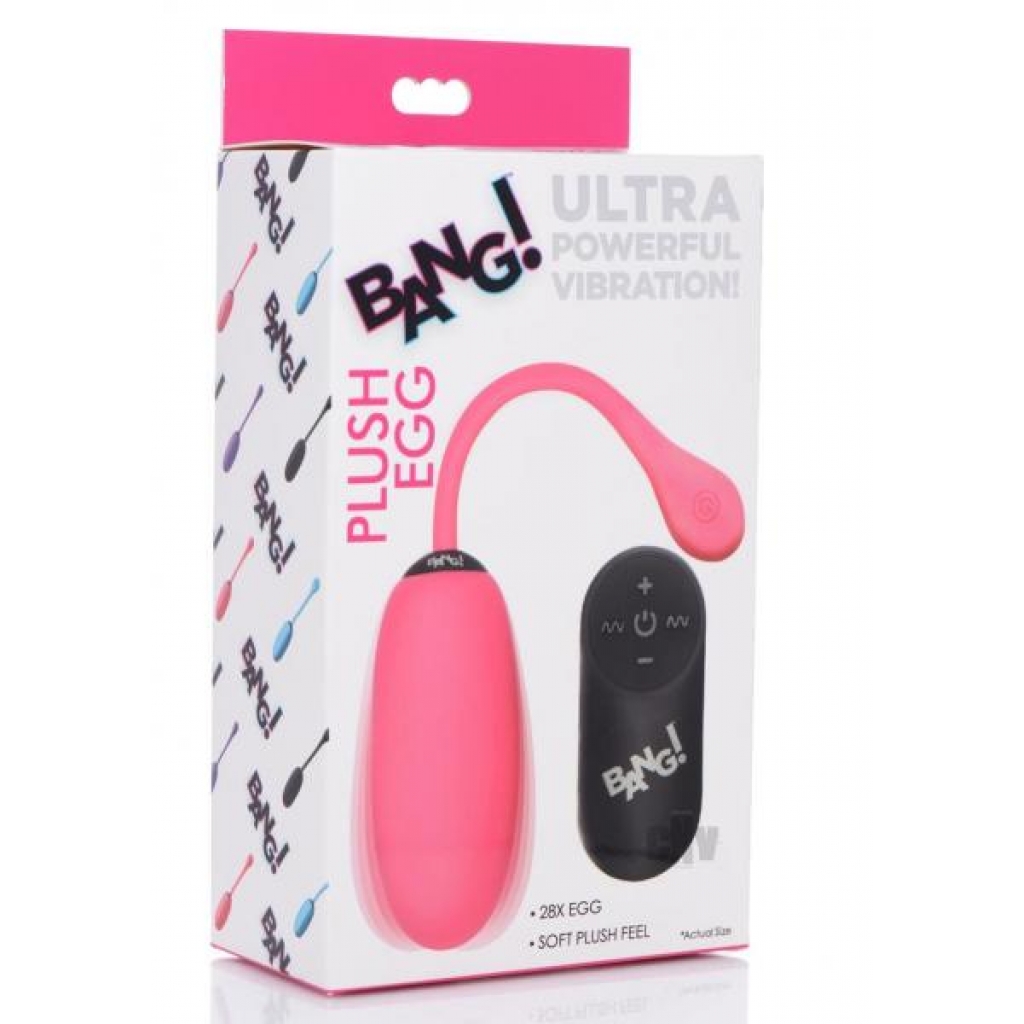 Bang 28x Plush Egg And Remote - Vibrating Pleasure