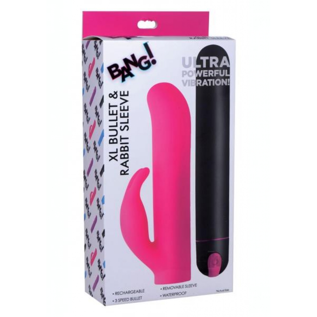 Bang XL Bullet and Rabbit Sleeve - Pink