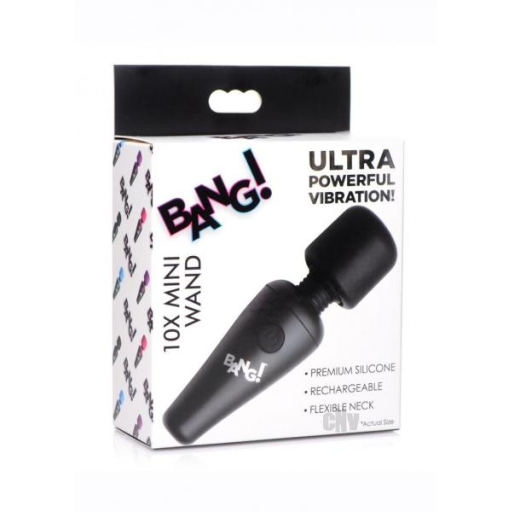 Bang 10x Vibe Mini Silicone Wand - Compact Black Design