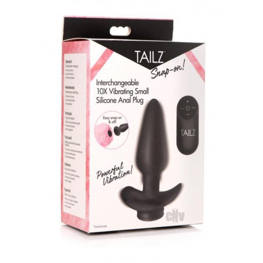 Tailz Snap On Plug with Remote - Small Black