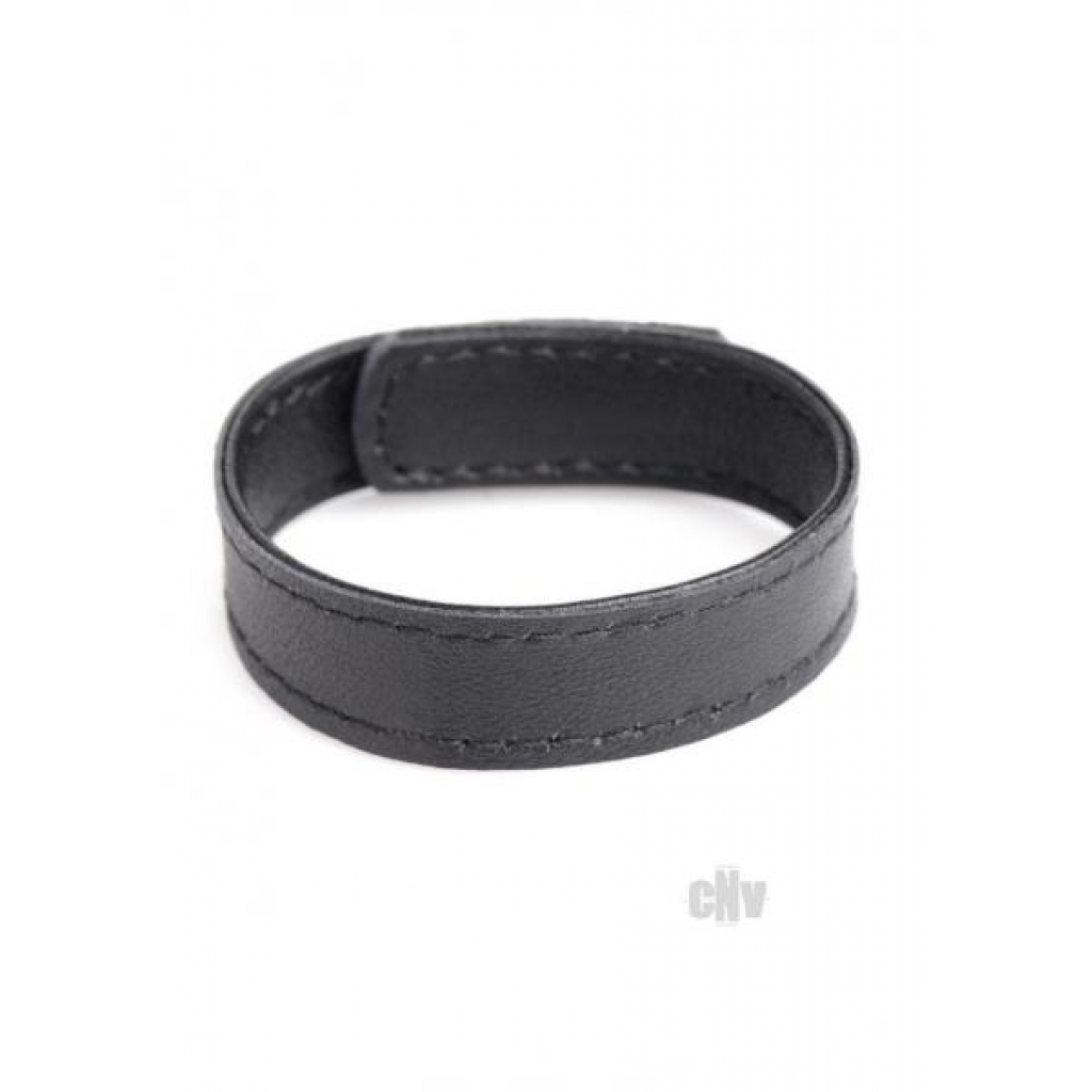 Cg Velcro Leather Cockring in Black