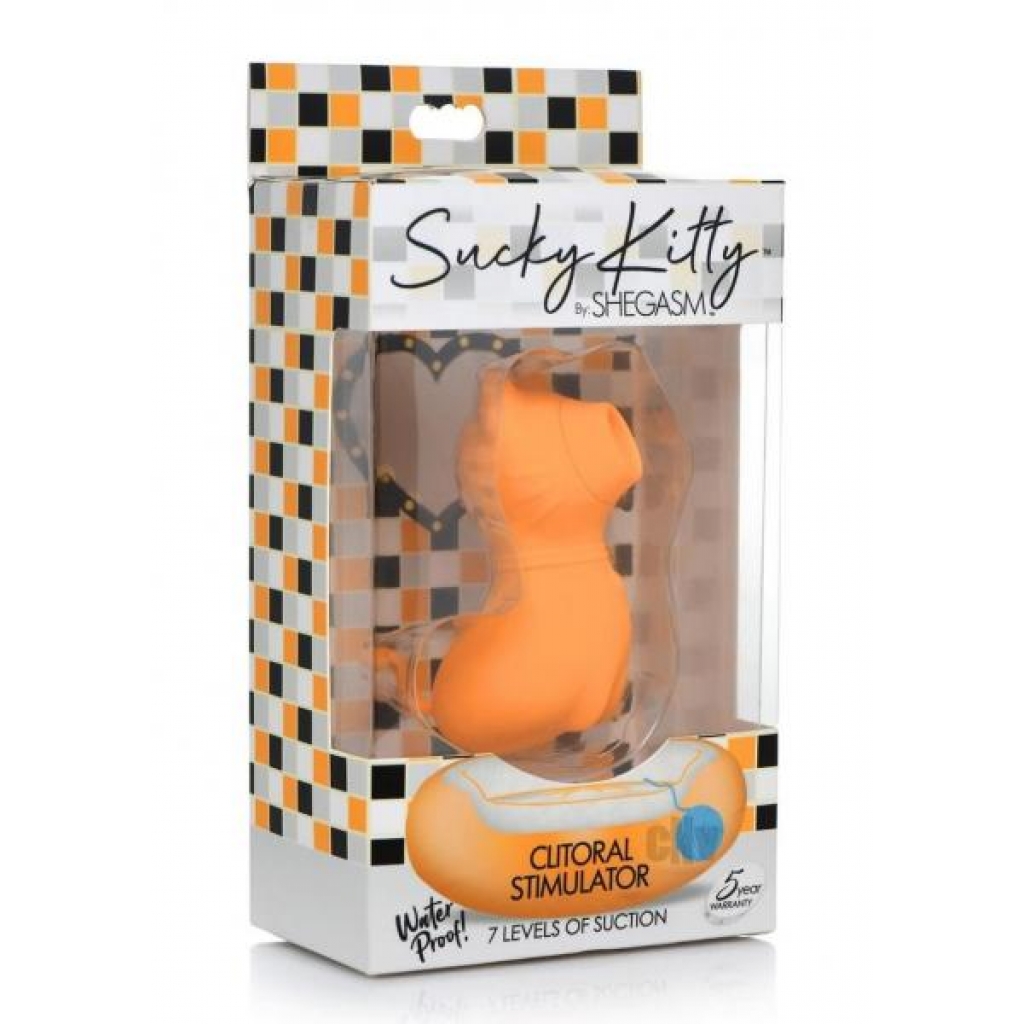 Shegasm Sucky Kitty - Clitoral Stimulator, Orange Yellow