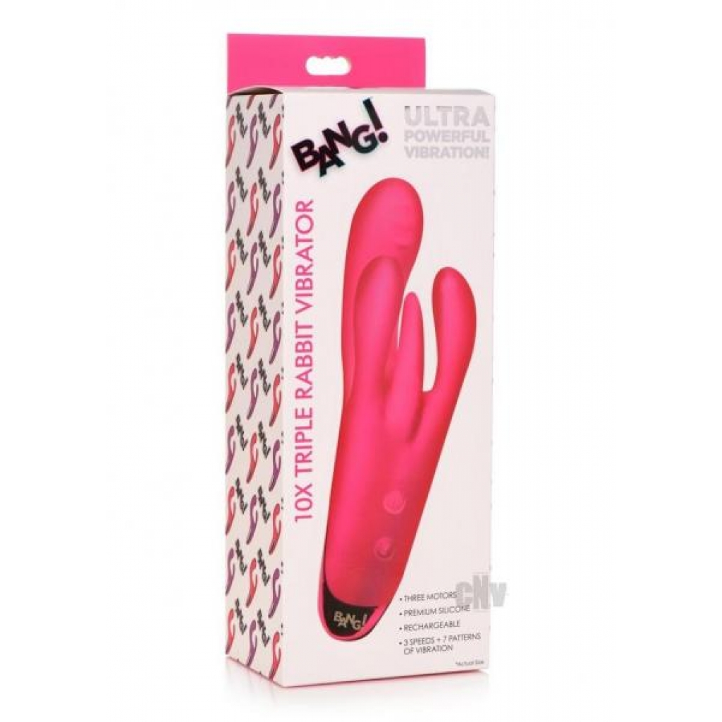 Bang Triple Rabbit Vibrator - Pink