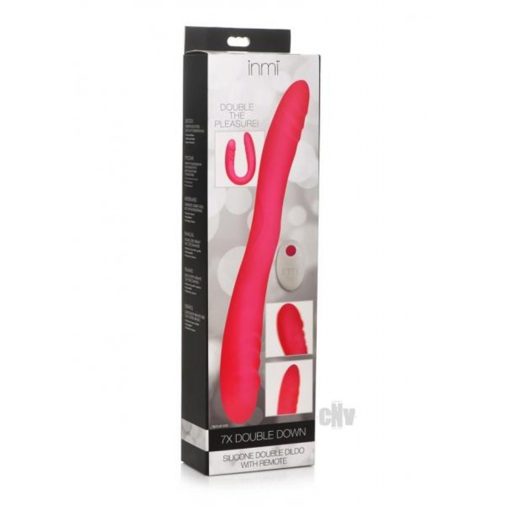 Inmi 7x Double Down Dildo with Remote in Pink