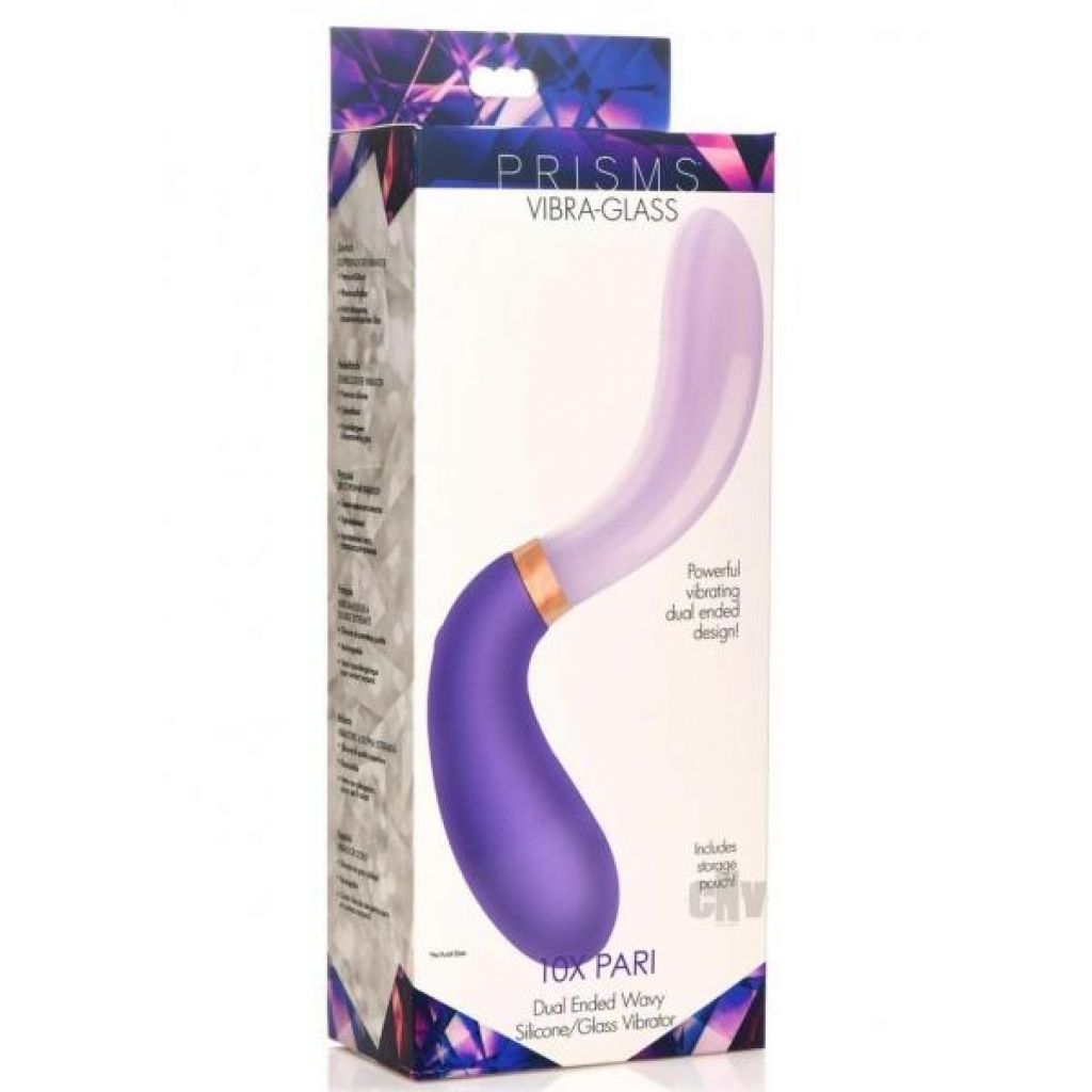 Prisms Vibra Glass Dual End Wavy Pari - Purple