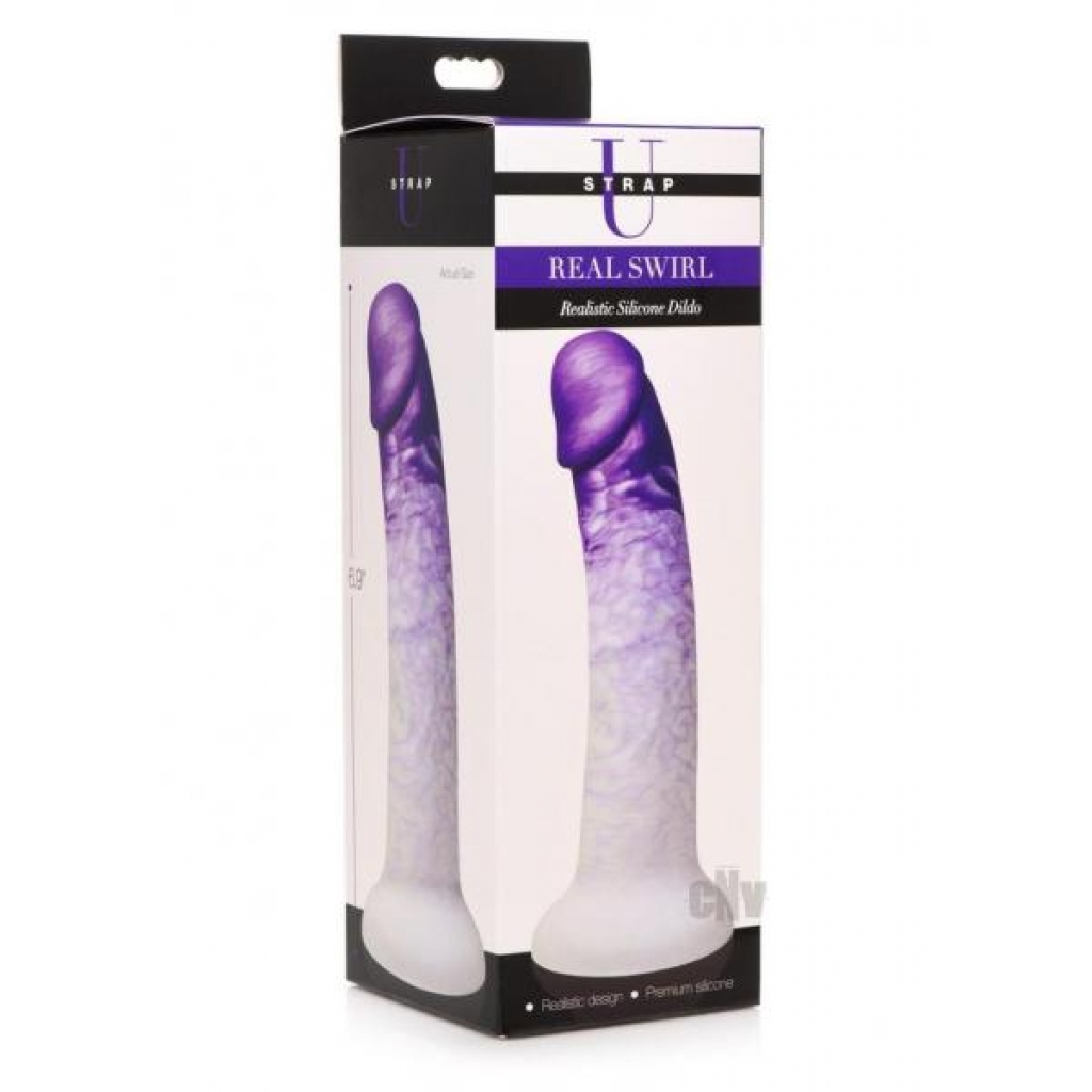 Strap U Real Swirl Dildo - Purple