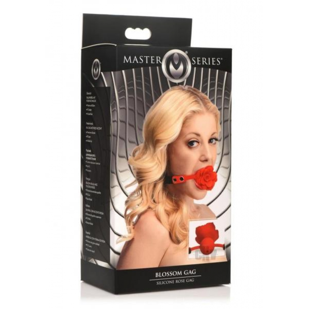 Ms Blossom Rose Ball Gag - Red/Black