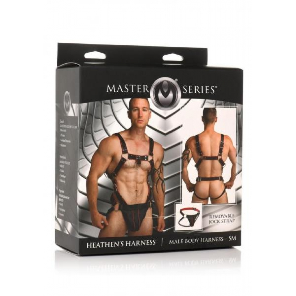 Ms Heathers Male Body Harness - Black, S/M