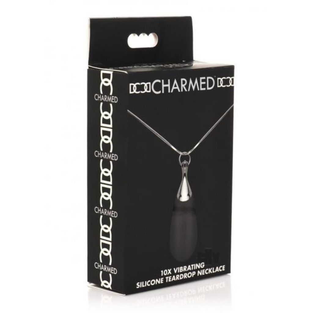 Charmed 10x Vibe Silicone Tear Necklace - Black