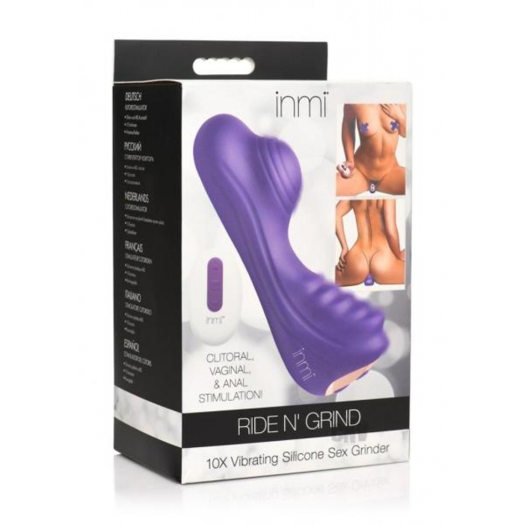 Inmi Ride N Grind Textured Purple Pleasure Toy