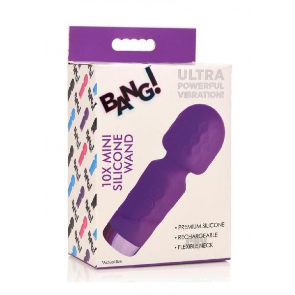 Bang 10x Mini Silicone Wand - Purple