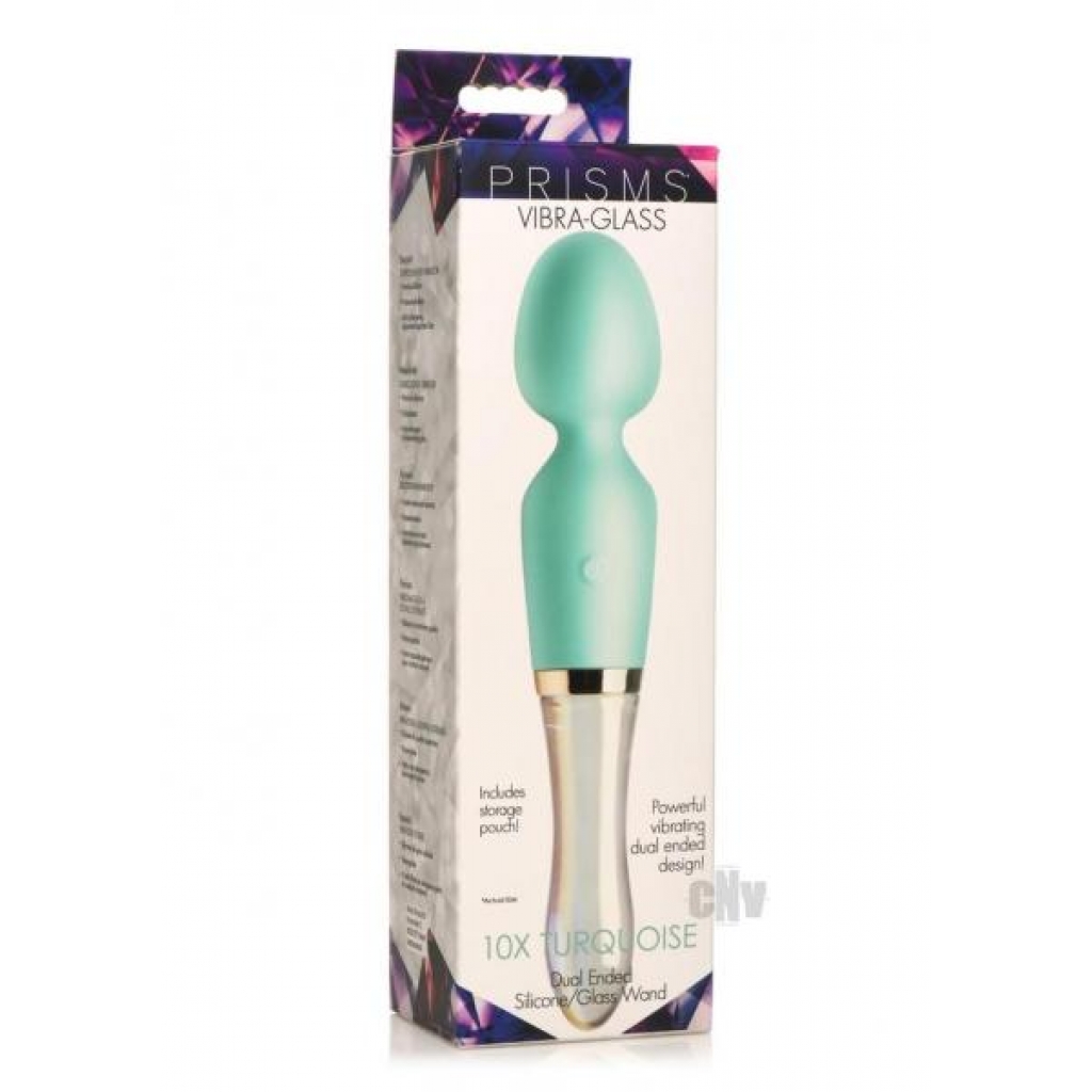 Prisms Vibra Glass Wand - Turquoise Green