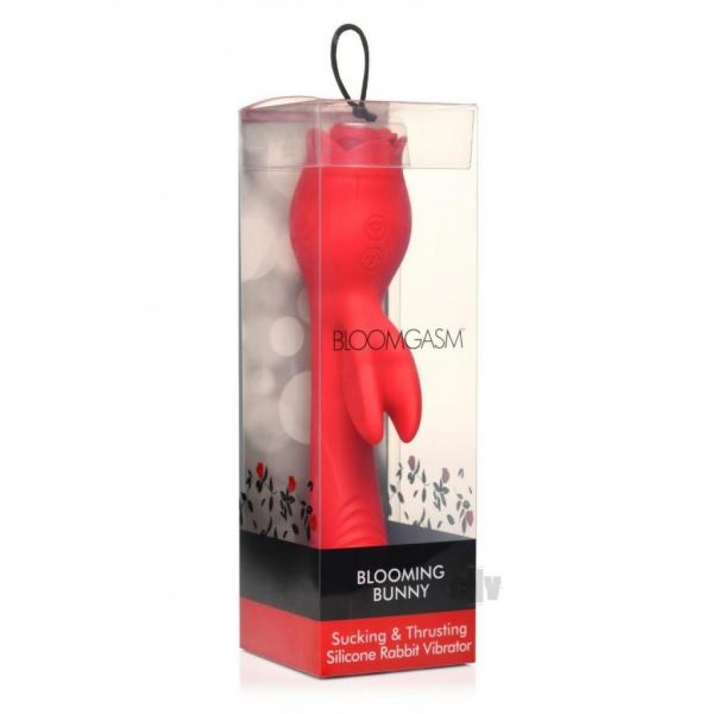 Innovative Blooming Bunny Pleasure Device - Romantic Red