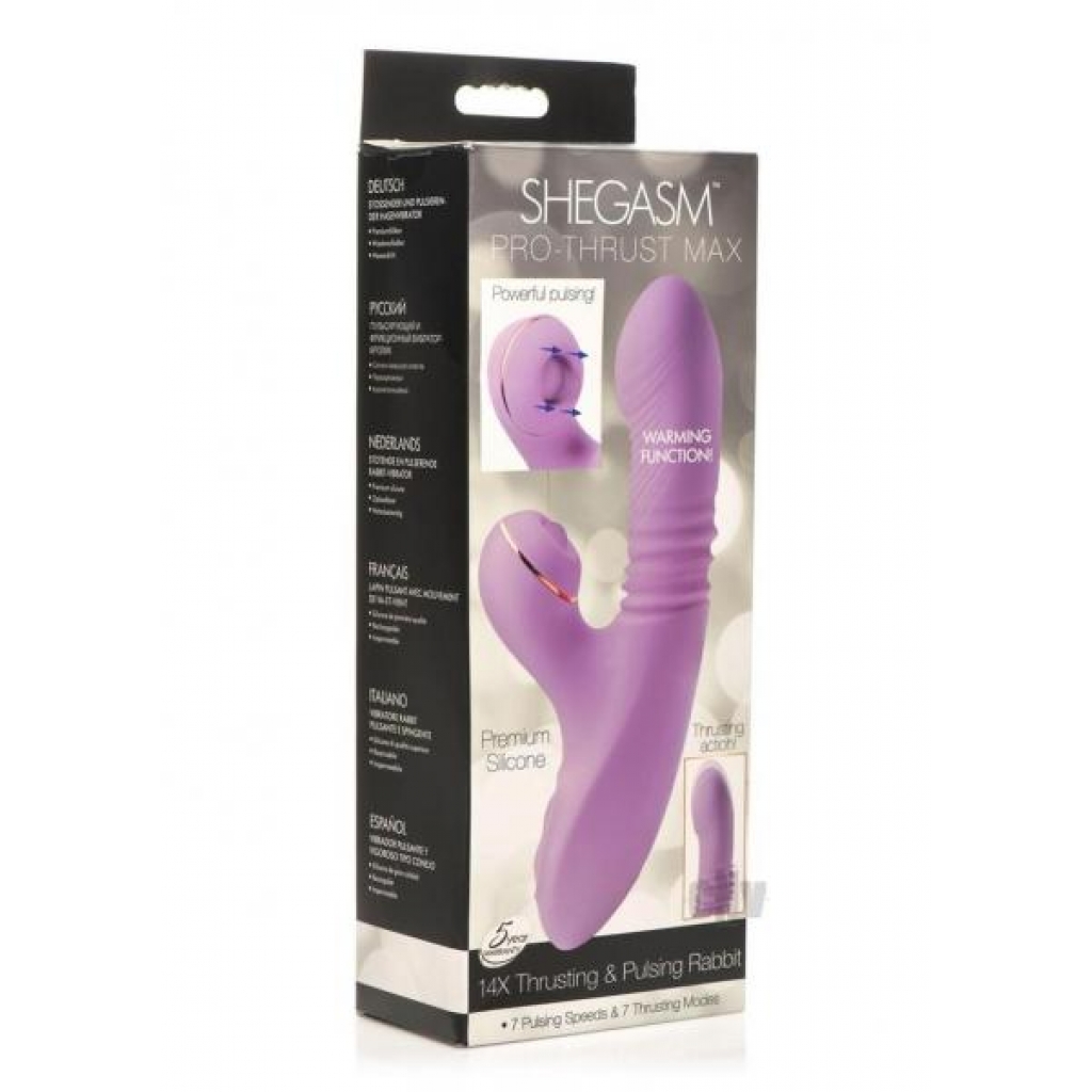 Shegasm Pro Thrust Max - Purple Thrusting Rabbit Vibe