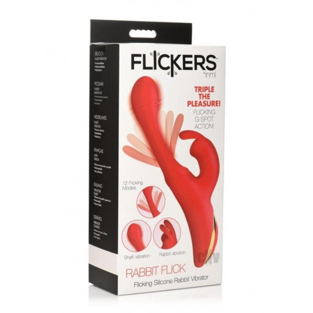 Inmi Rabbit Flicking Vibrator - Red