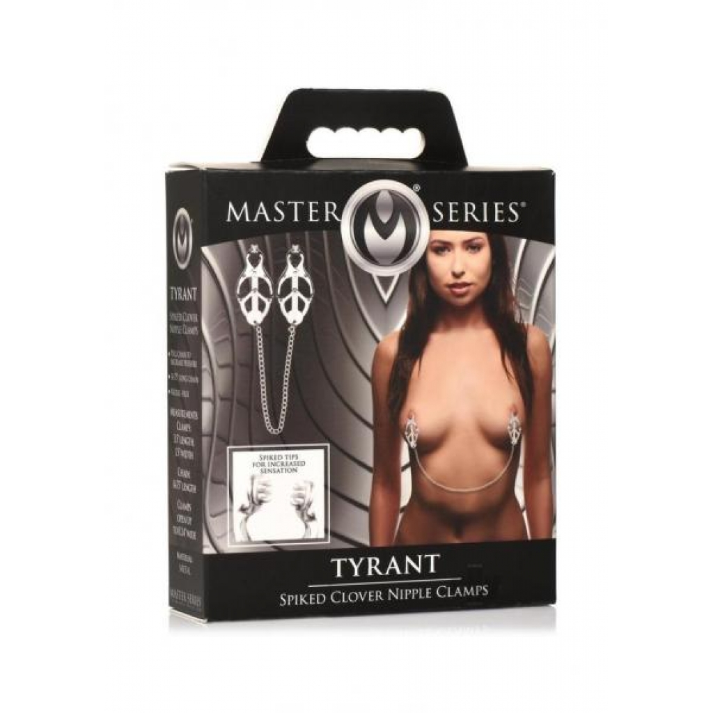 Spiked Clover Nipple Clamps - Silver