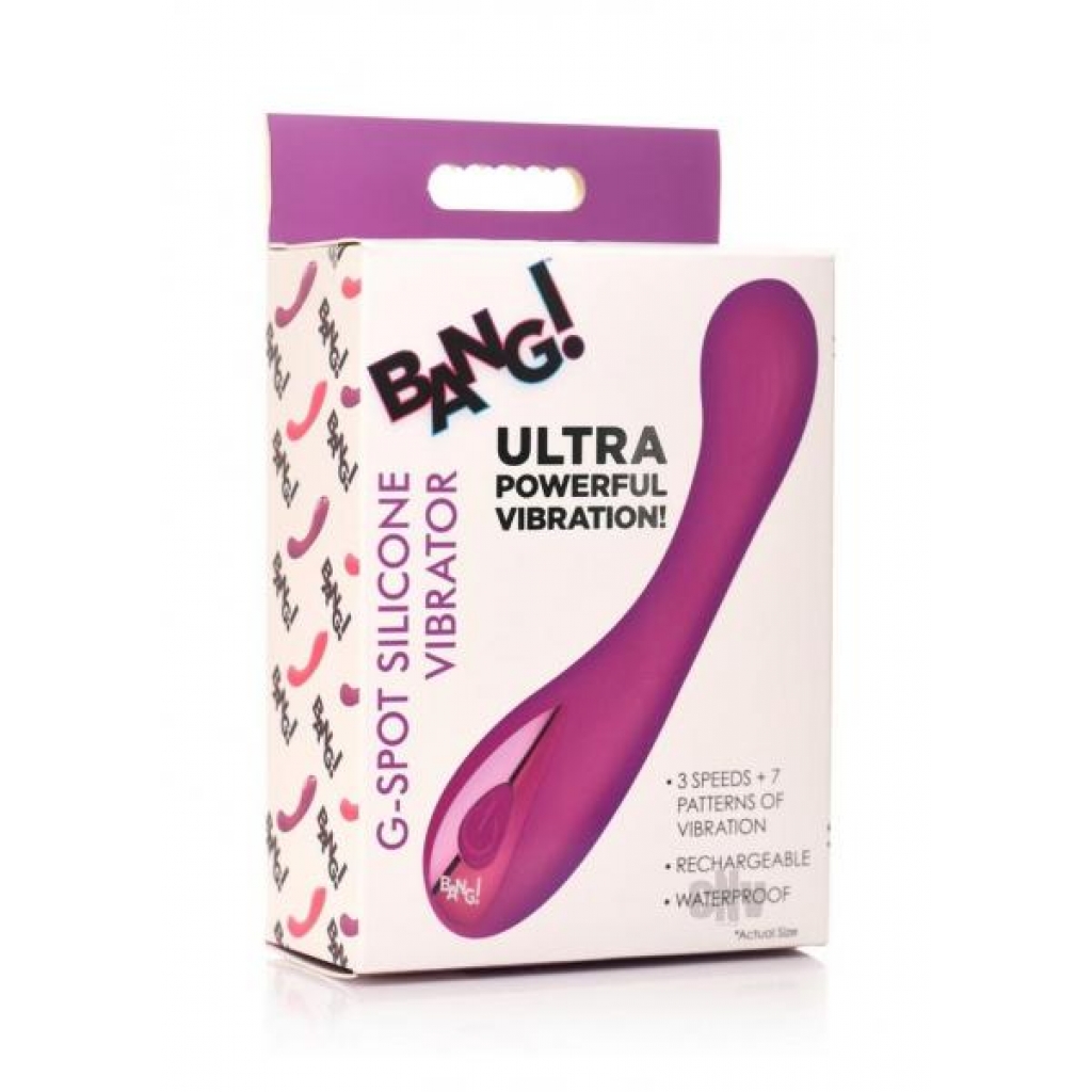 Bang G-spot Silicone Vibrator - Purple