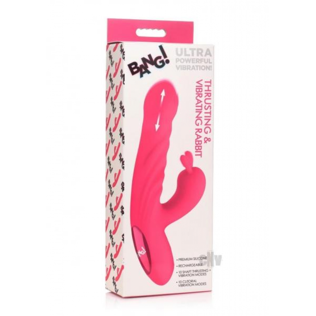 Vibrating Thrusting Rabbit - Pink