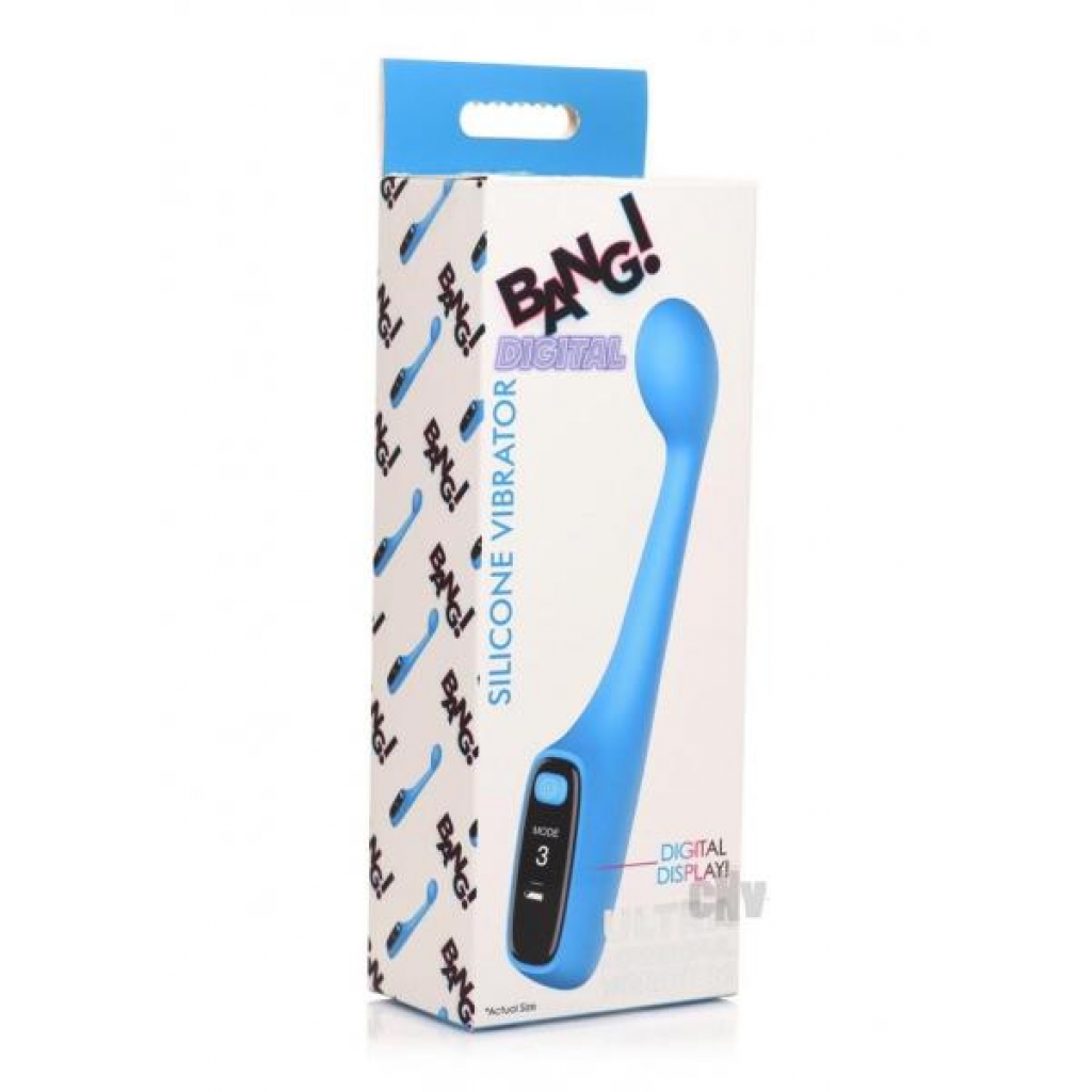 Bang Digital Silicone Vibrator - Blue