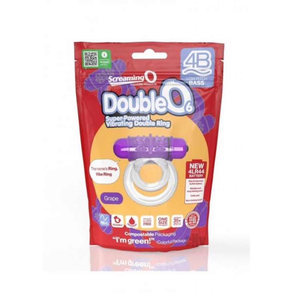 Screaming O DoubleO 6 Grape Purple - Vibrating Ring