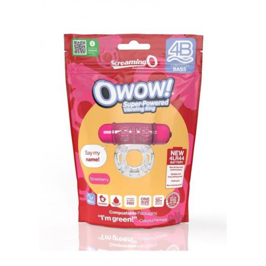 Screaming O 4B OWow Vibrating Ring - Strawberry Pink