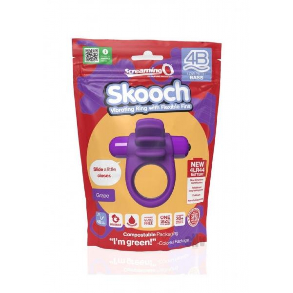 4B Skooch Vibrating Cock Ring - Grape Purple