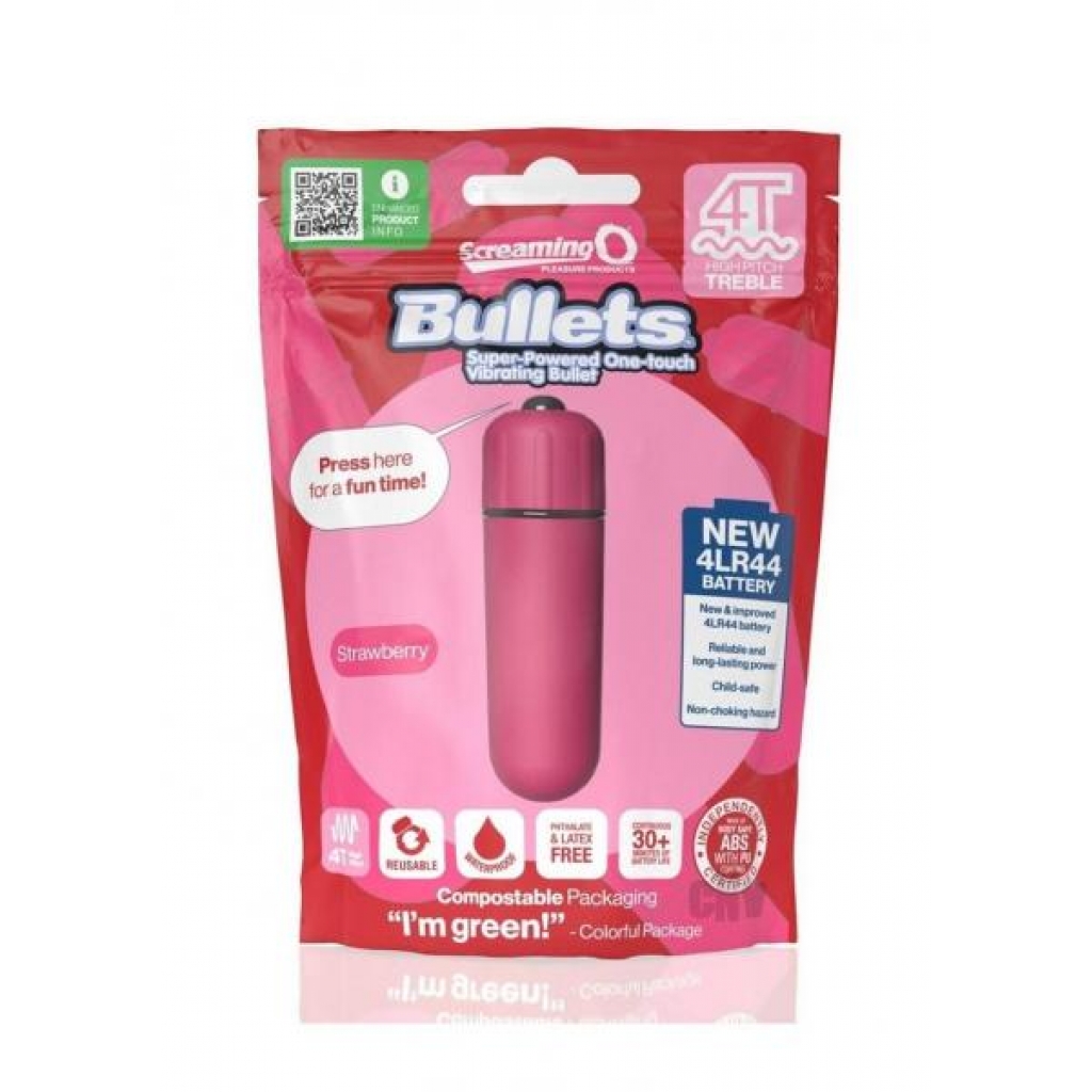 Screaming O 4T Bullet Vibrator - Strawberry Red