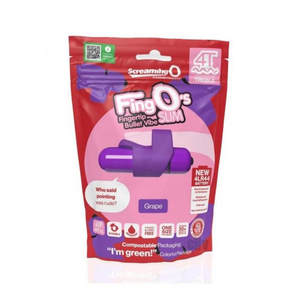 4T FingO Slim Vibrator - Grape Purple