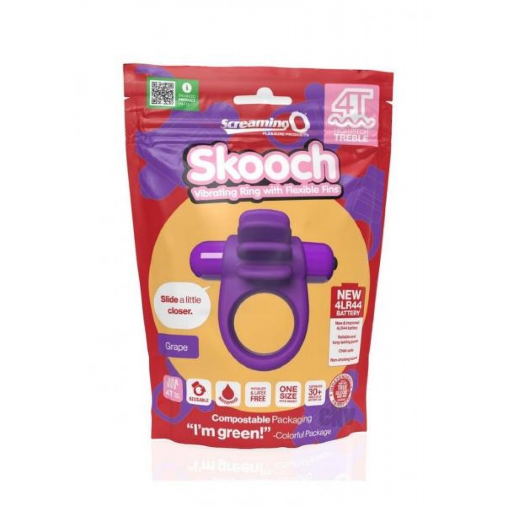 4T Skooch Silicone Vibrating Cock Ring with Extensions