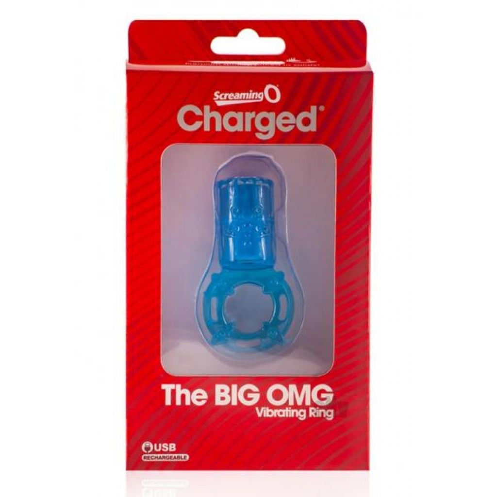 Big OMG Rechargeable Vibrating Ring Blue