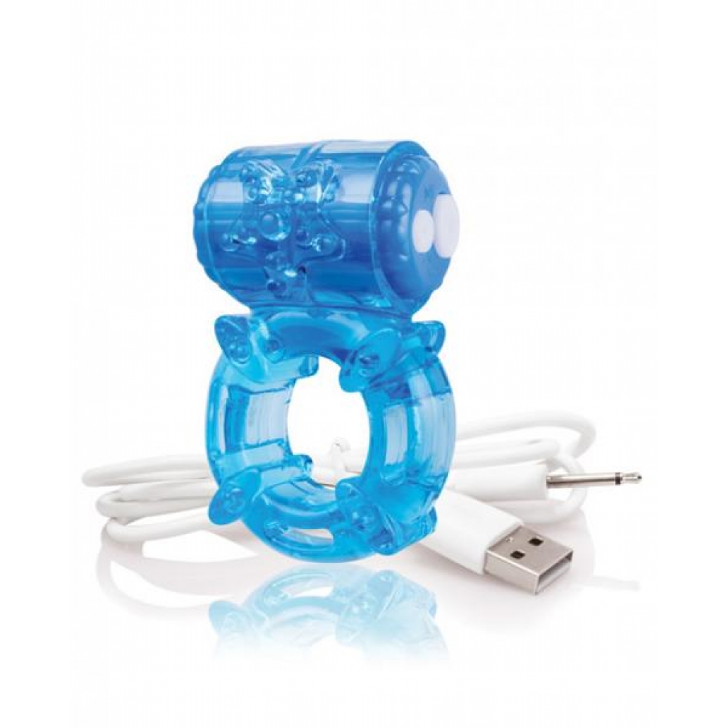 Screaming O Charged Big O Vibrating Cock Ring - Blue