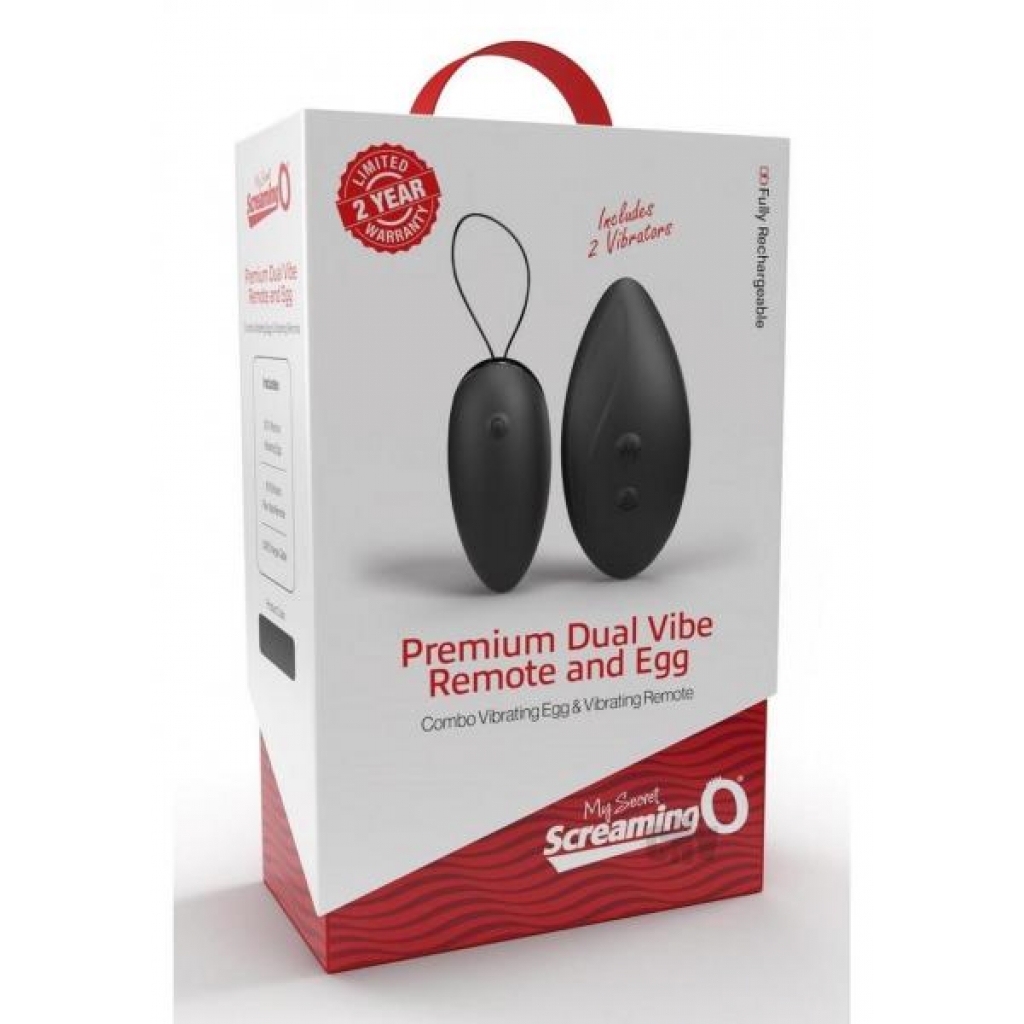 Premium Dual Vibe Remote And Egg Black