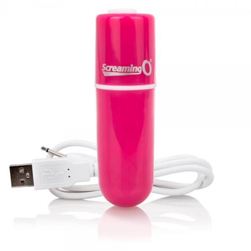 Screaming O Charged Vooom Rechargeable Bullet in Pink