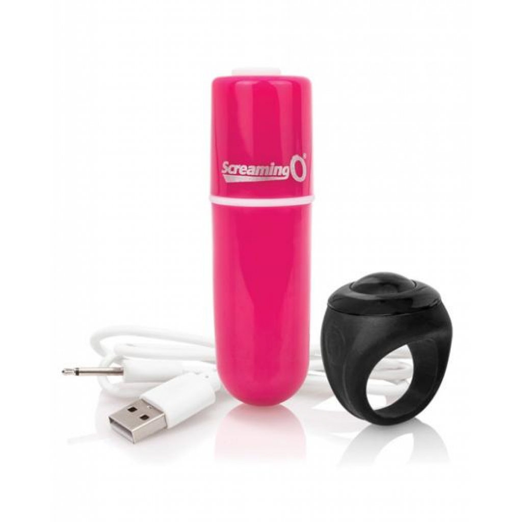 Charged Vooom Remote Control Bullet Vibrator - Pink