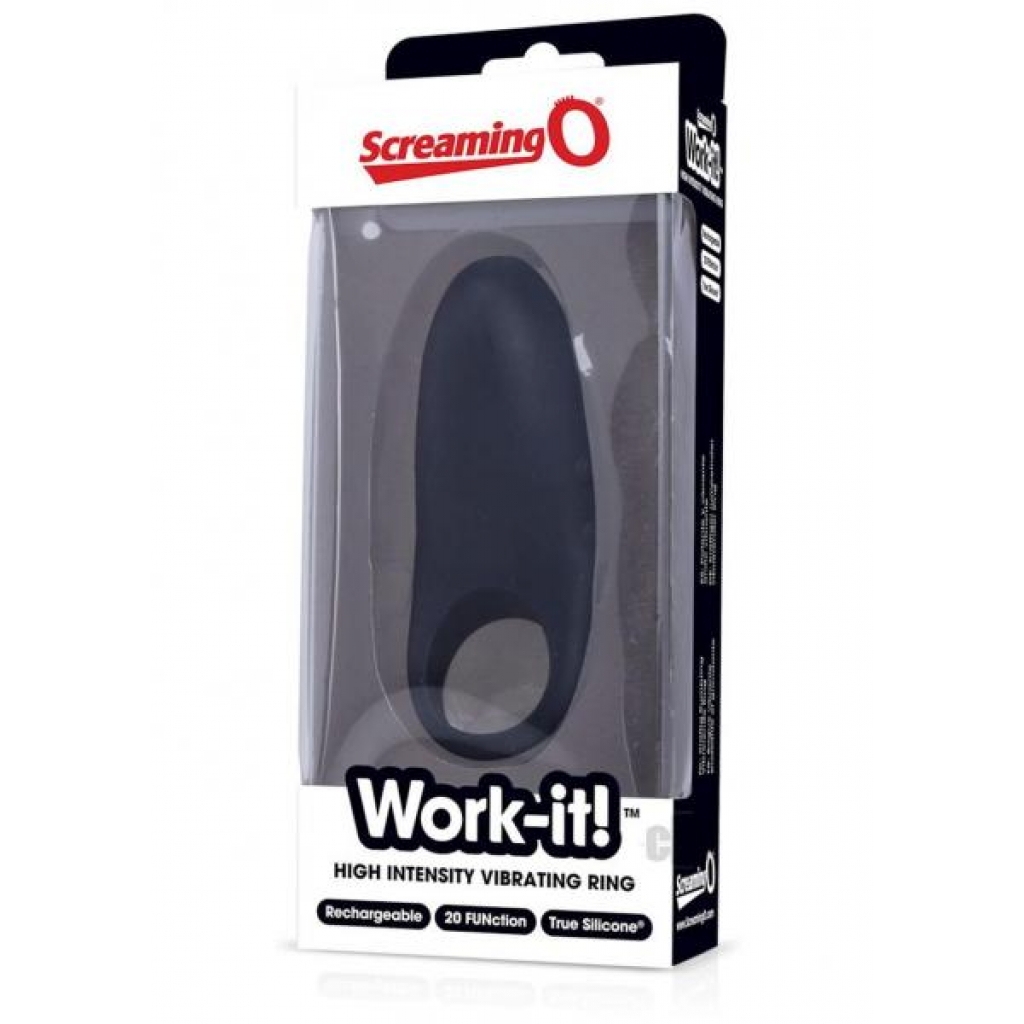 Work It Black Vibrating Ring - Couples' Pleasure Enhancer