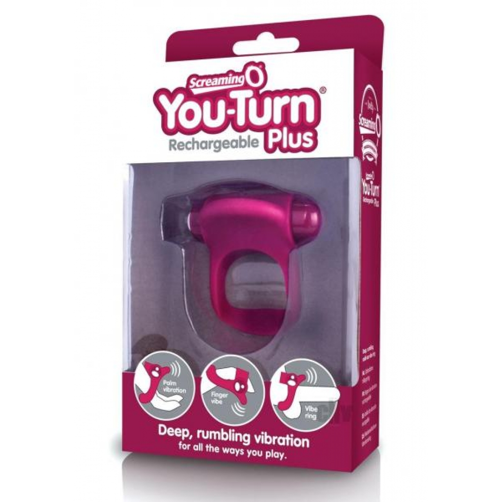 You Turn Plus: Versatile Vibrating Ring in Merlot Purple