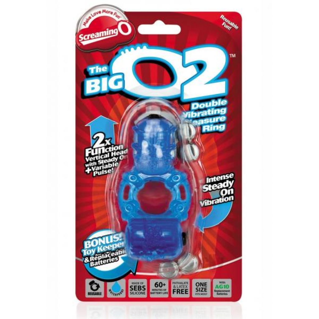 Big O 2 Double Vibrating Ring - Blue