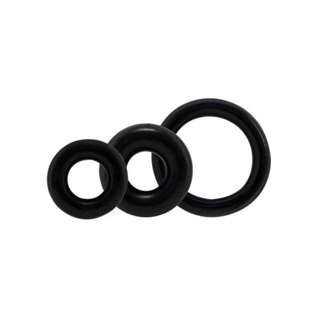 Ringo x3 3 Pack C Rings - Black