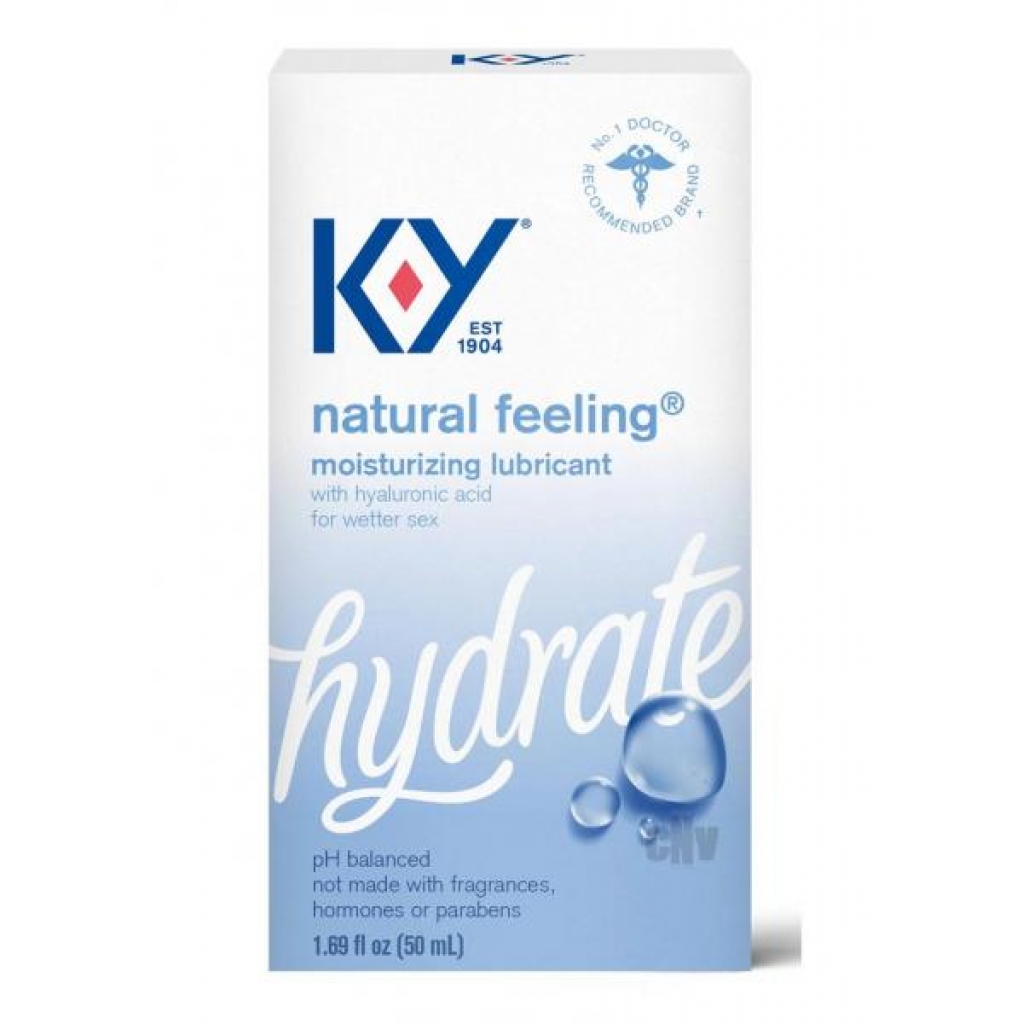 K-Y Natural Feeling Hyaluronic Moisturizing Personal Lubricant, 1.69 Oz