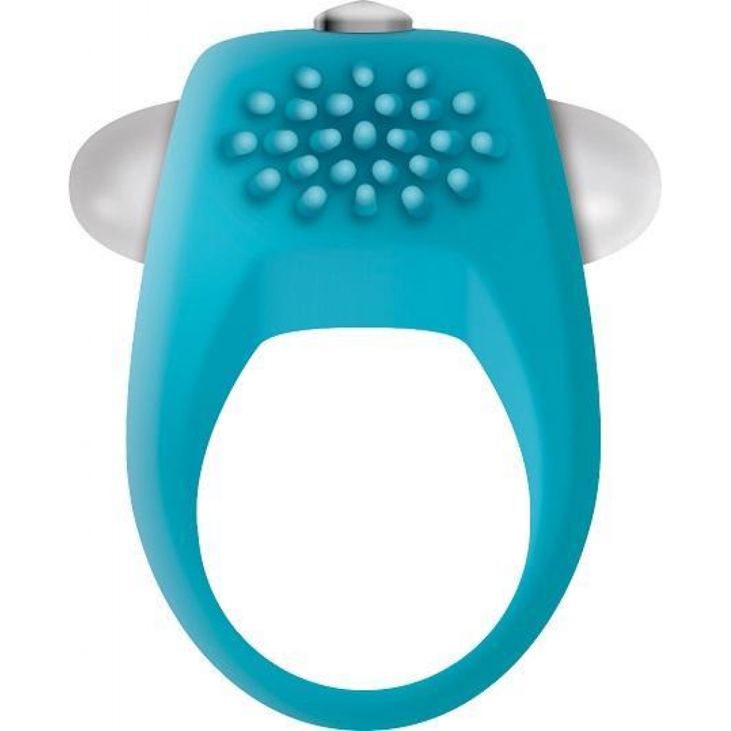 Potent Vibrating Cock Ring - Teal Tickler