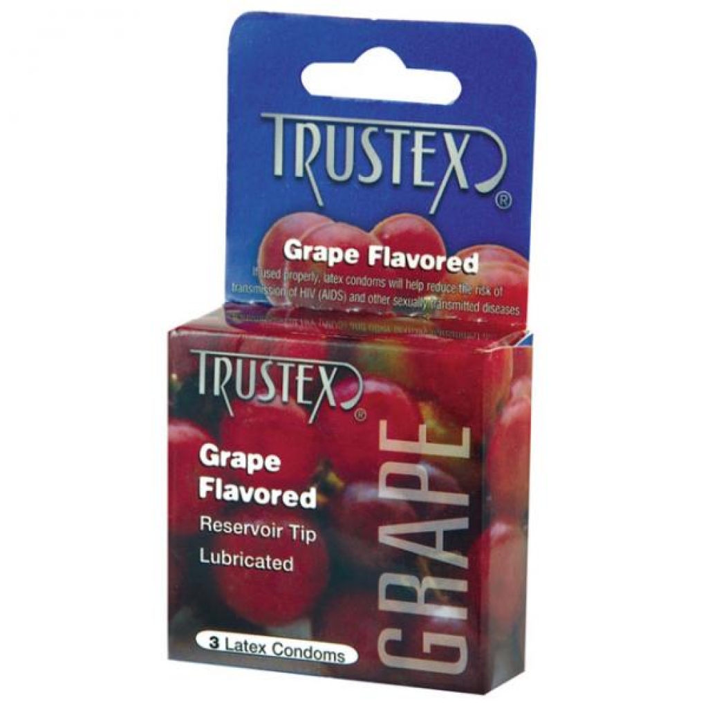 Trustex Flavored Condoms - Grape 3 Pack