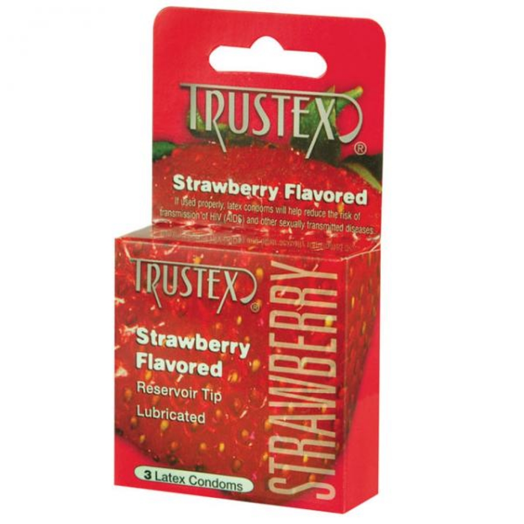 Trustex Flavored Condoms - Strawberry - 3 Pack