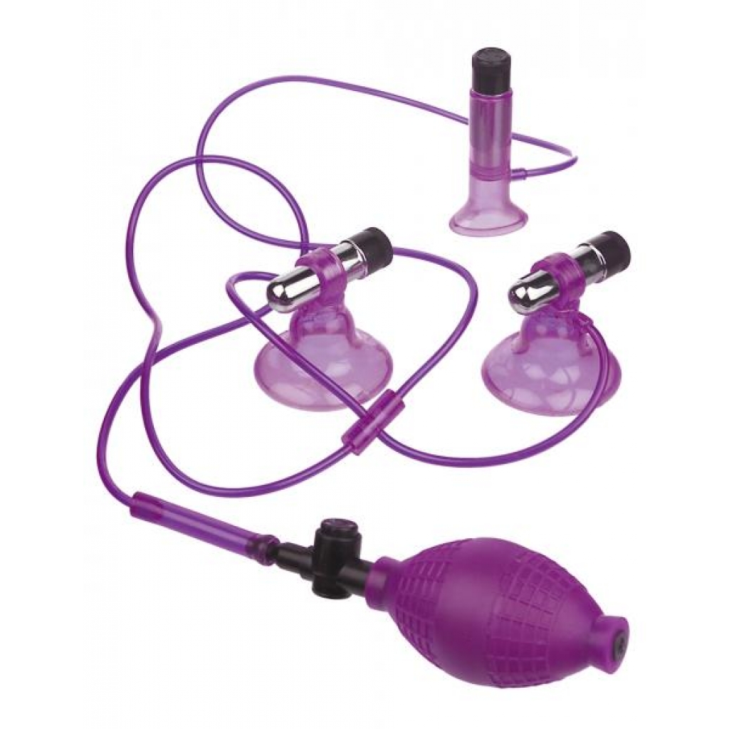 Fetish Fantasy Vibrating Triple Suckers Purple