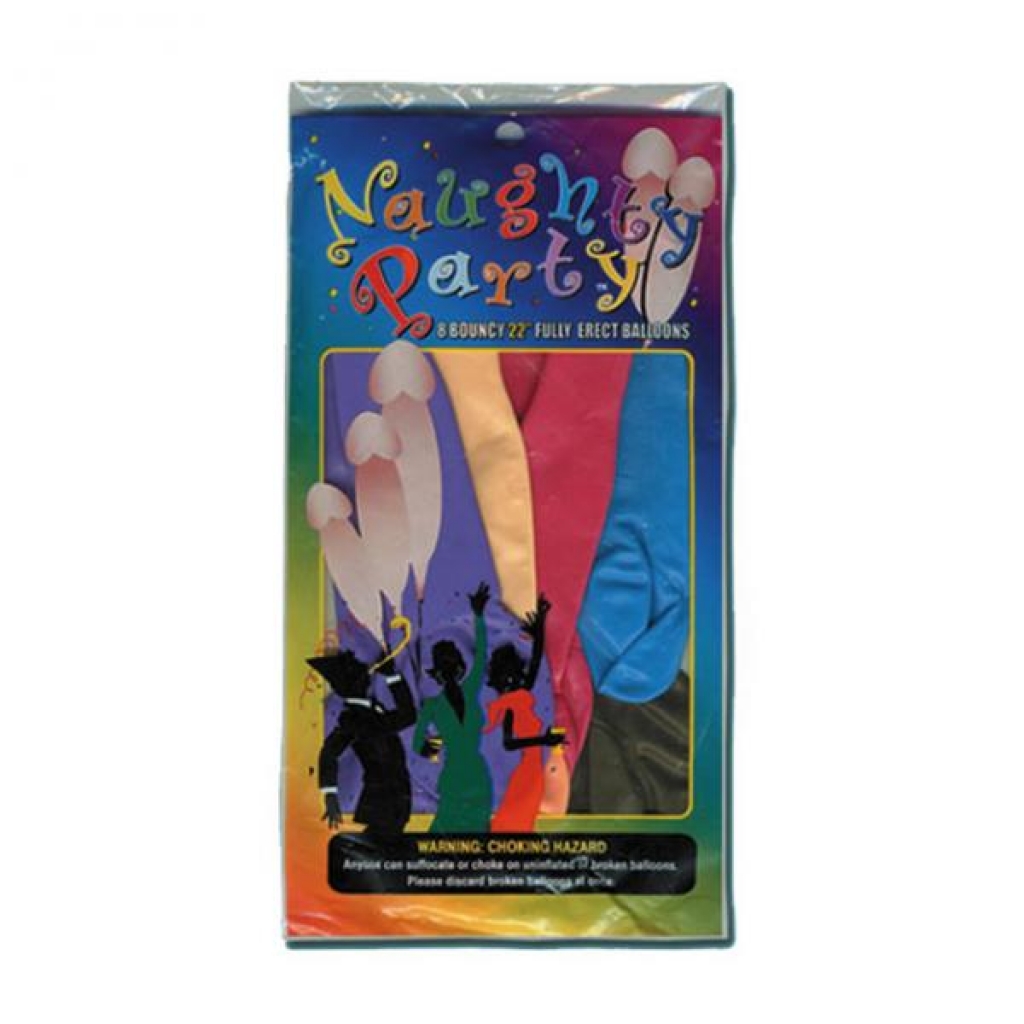 Naughty Penis Balloons - 8 Pack Brown