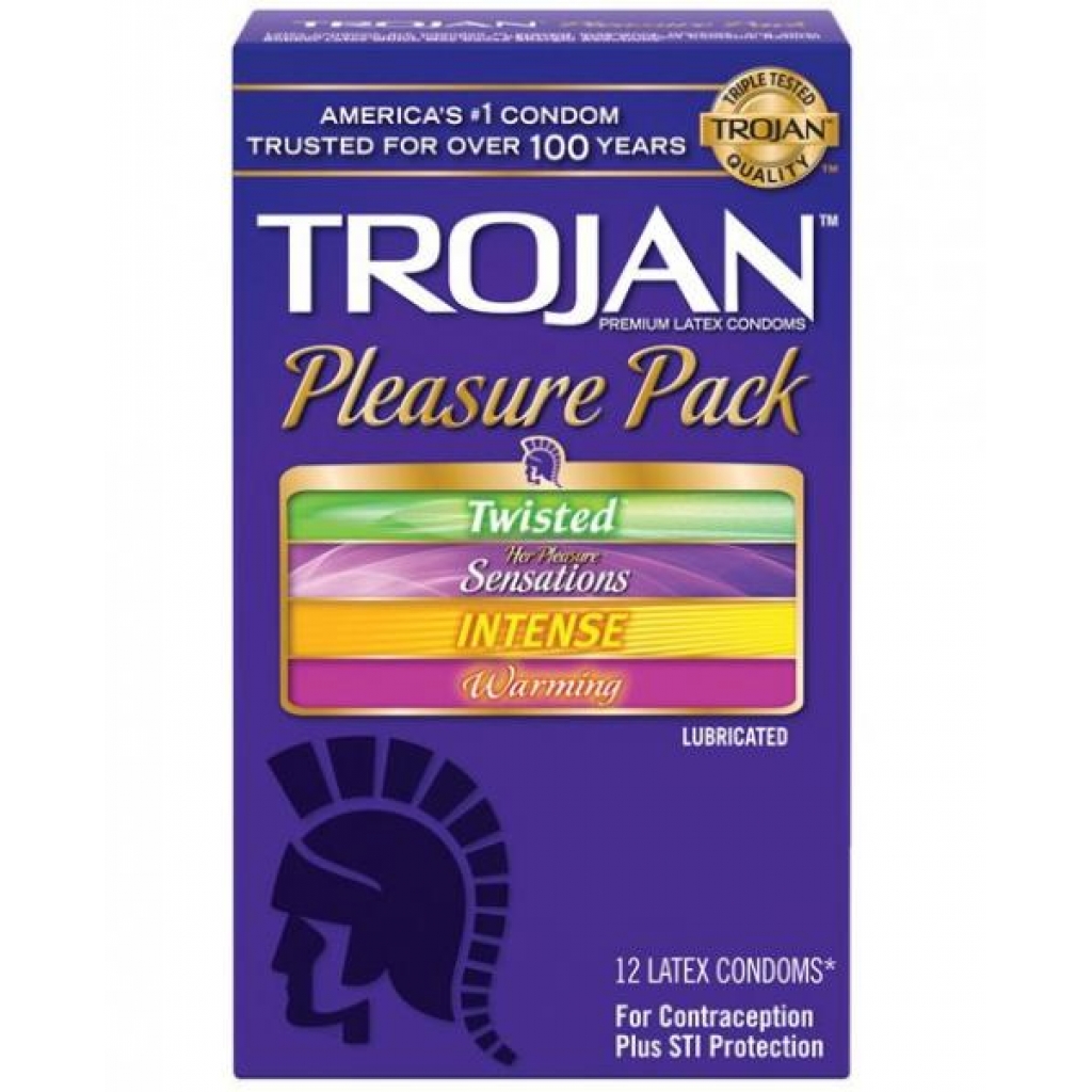 Trojan Condom Pleasure Pack - 12 Pack