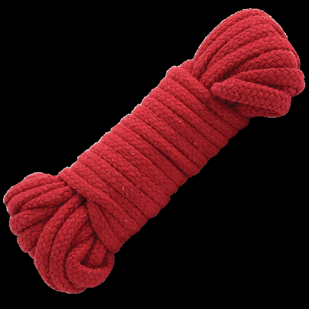 Japanese Style Cotton Bondage Rope - 32 Feet Red