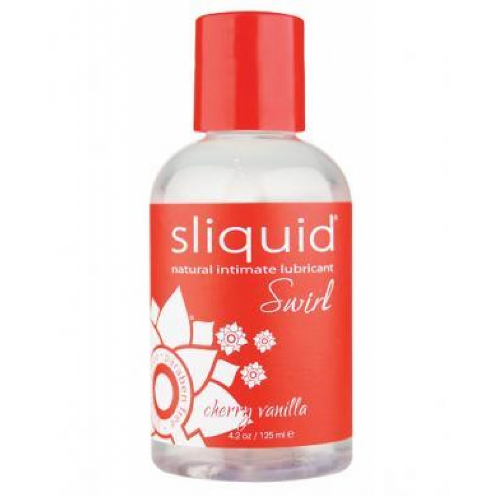 Sliquid Swirl Cherry Vanilla Flavored Lubricant 4.2oz - Clear