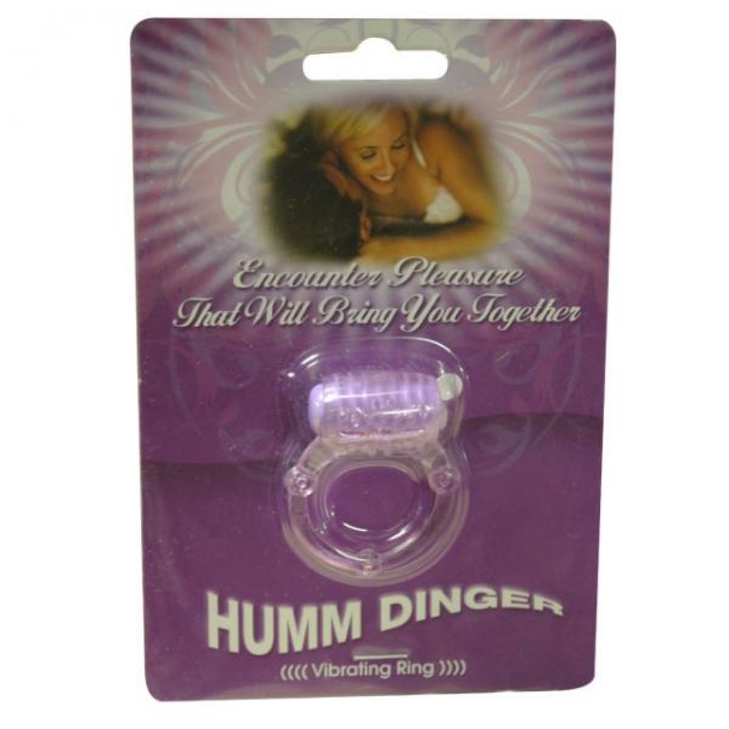 Humm Dinger Dual Vibrating Cock Ring - Purple