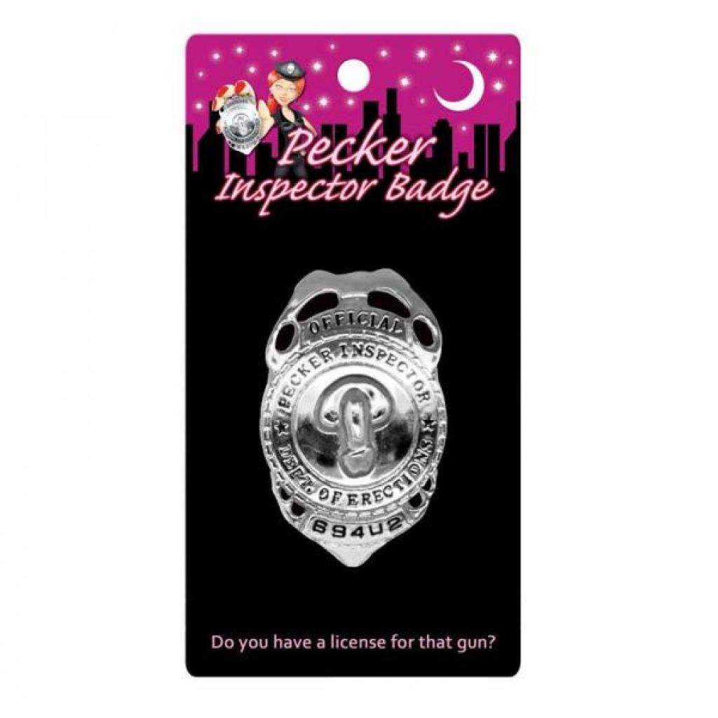 Official Pecker Inspector Badge - Silver